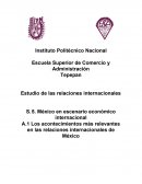 Acontecimientos mas importantes en las relaciones internacionales de Mexico
