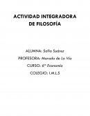 Actividad integradora de filosofía