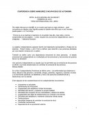 CONFERENCIA SOBRE INAMDUREZ E INCAPACIDAD DE AUTONOMÍA
