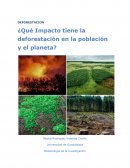 Deforestacion ¿ que impacto tiene la deforestacion en la problacion y el planeta?