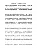INTRODUCCIÓN AL PENSAMIENTO CRÍTICO