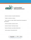 Clave y nombre de la materia:GEN200 Fundamentos para el aprendizaje y el éxito profesional