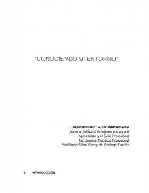 FUNDAMENTOS PARA EL APRENDIZAJE Y EL ÉXITO PROFESIONAL. Página 1