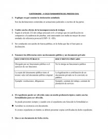 CUESTIONARIO – V CICLO FUNDAMENTOS DEL PROCESO CIVIL. Página 1