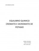 EQUILIBRIO QUIMICO CROMATO E DICROMATO DE POTASIO