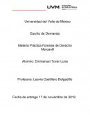 Escrito de demanda. Materia Práctica Forense de Derecho Mercantil