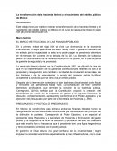 La transformación de la hacienda federal y el nacimiento del crédito público de México