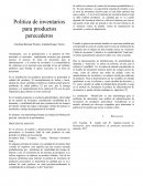 Politica de inventarios para productos perecederos