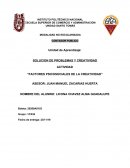 Actividad “Factores psicosociales de la creatividad”