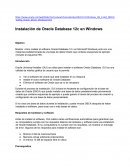 Instalación de Oracle Database 12c en Windows