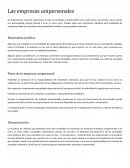 Sociedad Unipersonal