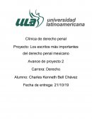 Proyecto: Los escritos más importantes del derecho penal mexicano