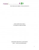 Texto reflexivo sobre 3 tipos de proyecto