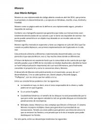 Criptomoneda monero. Página 1
