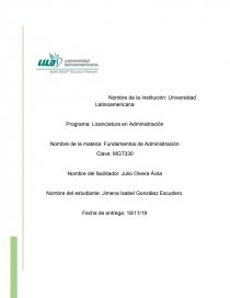 Fundamentos de Administración.BBVA México. Página 1