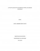 LA POLITICA EDUCATIVA UN RESPALDO PARA LAS CIENCIAS NATURALES