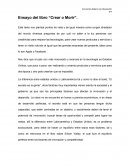 Ensayo del libro “Crear o Morir”