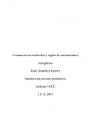 Formación de moléculas y reglas de nomenclatura inorgánica