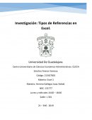 TIPOS DE REFERENCIAS EN EXCEL