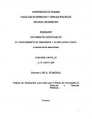 EL CONOCIMIENTO DE EMBARQUE Y SU RELACIÓN CON EL TRANSPORTE MARÍTIMO