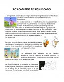 LOS CAMBIOS DE SIGNIFICADO