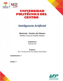 Inteligencia Artificial. Red Neuronal Artificial. Página 1