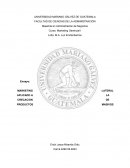 MARKETING LATERAL APLICADO A LA CRECACION DE PRODUCTOS MASIVOS