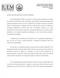 ¿Existe una buena evaluación curricular en México?. Página 1