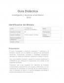 Investigación y docencia universitaria I
