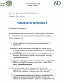 Revisión y análisis del capítulo 1 (La administración y las organizaciones) del libro Guía Administración, de Robins, Stephen