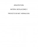 MEMORIA DESCRITIVA DE LA INSTALACION HIDRAULICA