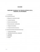 ESQUEMA. SINDROME DE BURNOUT EN TERAPIA INTENSIVA EN EL PERSONAL DE ENFERMERÍA