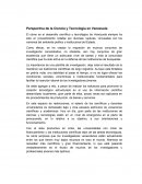 Perspectiva científica y tecnológica de Venezuela