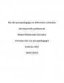 Rol del psicopedagogo en diferentes contextos del desarrollo profesional