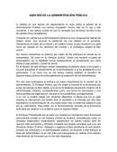 Análisis de la administración pública