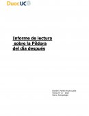 Informe de lectura sobre la Píldora del día después