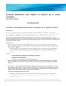 Acciones propuestas para mejorar el impacto de tu huella ecológica