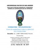 CONSULTORA “THE SOLUTION INC.” PLAN DE MARKETING PARA EL SERVICIO DE CONSULTORIA