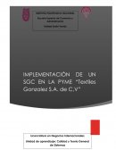 Caso Práctico sobre la Implementación de un Sistema de Gestión de la Calidad “Textiles Gonzalez S.A. de C,V”
