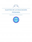 SUJETOS DE LA EDUCACION PRIMARIA