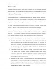 Inteligencia Emocional ¿Qué hace un Líder?. Página 1