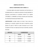 MEMORIA DESCRIPTIVA GRANJA CAMARONERA PUNTA SIRENA C.A