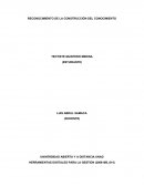 RECONOCIMIENTO DE LA CONSTRUCCIÓN DEL CONOCIMIENTO