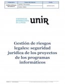 Gestión de riesgos legales-seguridad jurídica de los proyectos de los programas informáticos