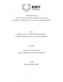 Propuesta de optimización de la gestión de la cadena de abastecimiento en la empresa intervenida (Componente Grupal)