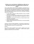 Conocimientos y habilidades de un gestor