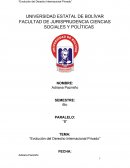 Evolución del derecho internacional privado