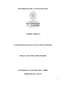 Contratación del personal en el área de Recursos Humanos