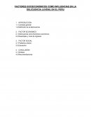 FACTORES SOCIECONOMICOS COMO INFLUENCIAS EN LA DELICUENCIA JUVENIL EN EL PERU
