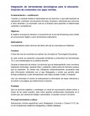 Integración de herramientas tecnológicas para la educación. Creación de contenidos con apps móviles
